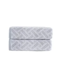 Criss Cross Stripe 2 pcs Bath Towels