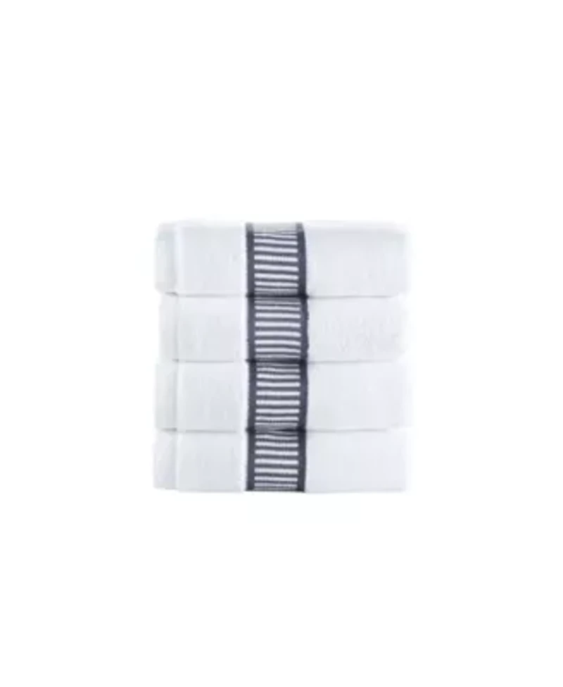 Fancy Border 4 pcs Wash Towels