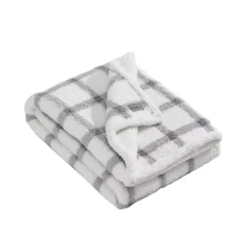 Bunkhouse Plaid Plush Fleece Throw Blanket
