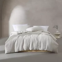 Speckled Waffle Natural Queen Duvet Cover Set-3 Piece