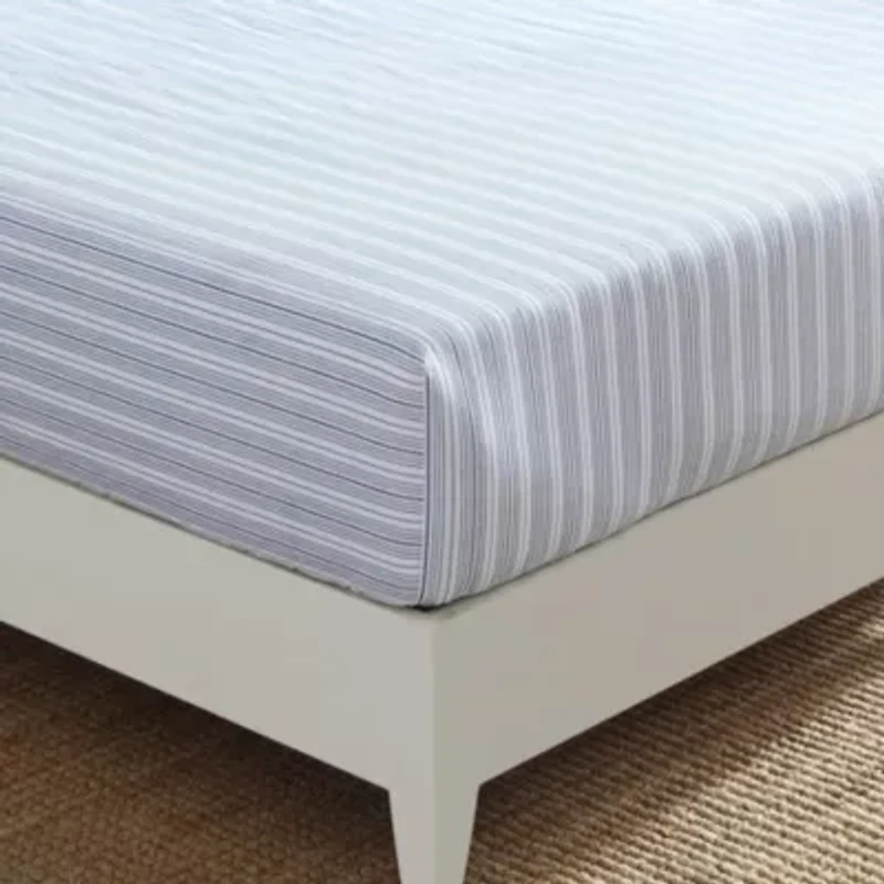 Nautica Beaux Stripe 100% Cotton Fitted Sheet