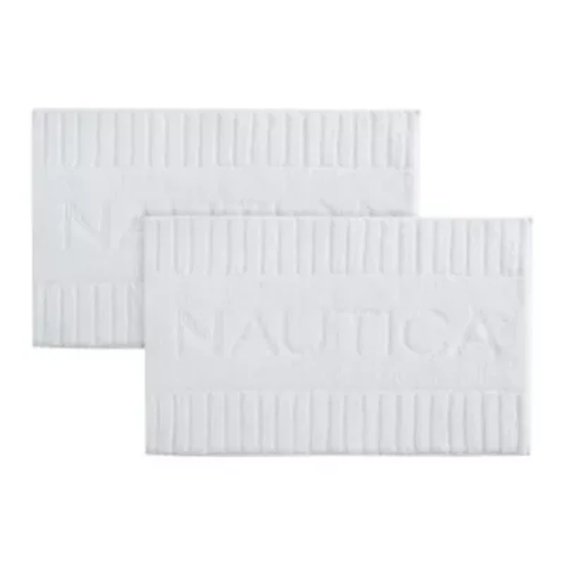 Nautica Logo Microfiber Bath Rug