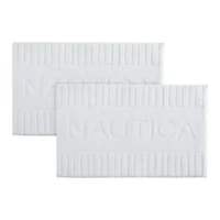Nautica Logo Microfiber Bath Rug
