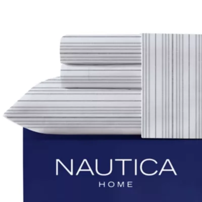 Nautica Coleridge Stripe 100% Cotton Fitted Sheet
