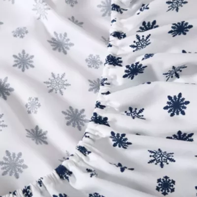 Snowflake Toss Microfiber Sheet Set