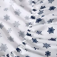 Snowflake Toss Microfiber Sheet Set
