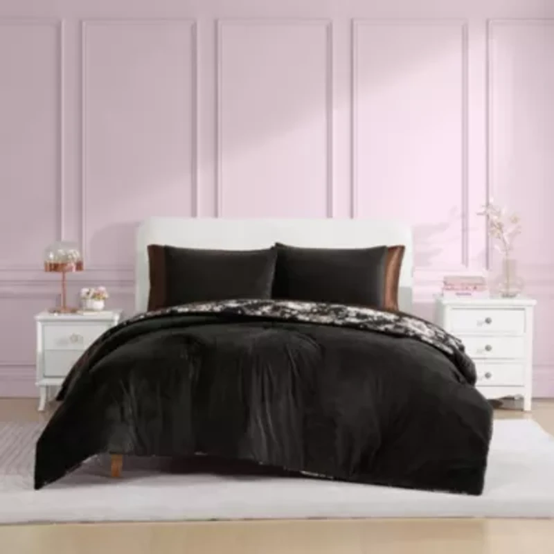 Velvet Solid Microfiber Comforter-Sham Set