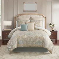 Brona Beige 8 Piece King Comforter Set