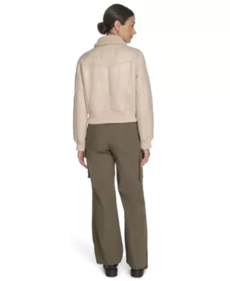 Faux Shearling Western Bomber