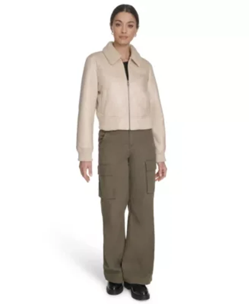 Faux Shearling Western Bomber