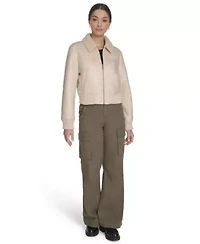 Faux Shearling Western Bomber