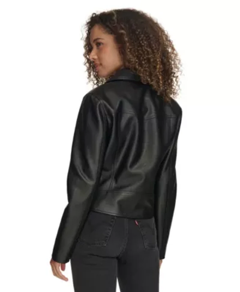 Faux Leather Moto Jacket