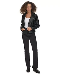 Faux Leather Moto Jacket
