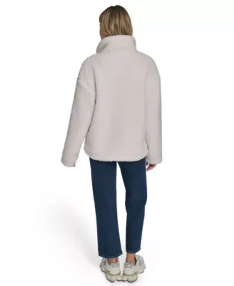 Zip-Front Sherpa Teddy Jacket