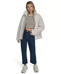 Zip-Front Sherpa Teddy Jacket