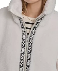 Zip-Front Sherpa Teddy Jacket