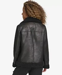 Faux Shearling Relaxed Moto