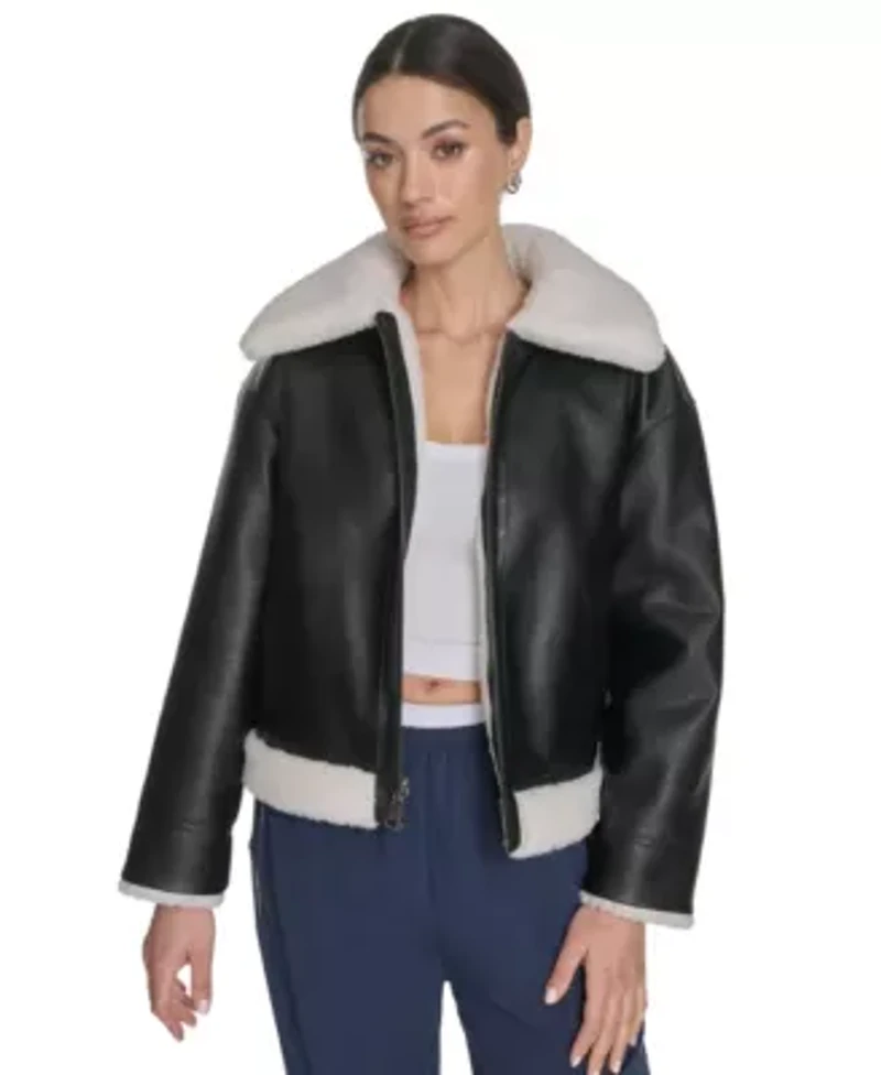 Reversible Relaxed Fit Aviator Jacket