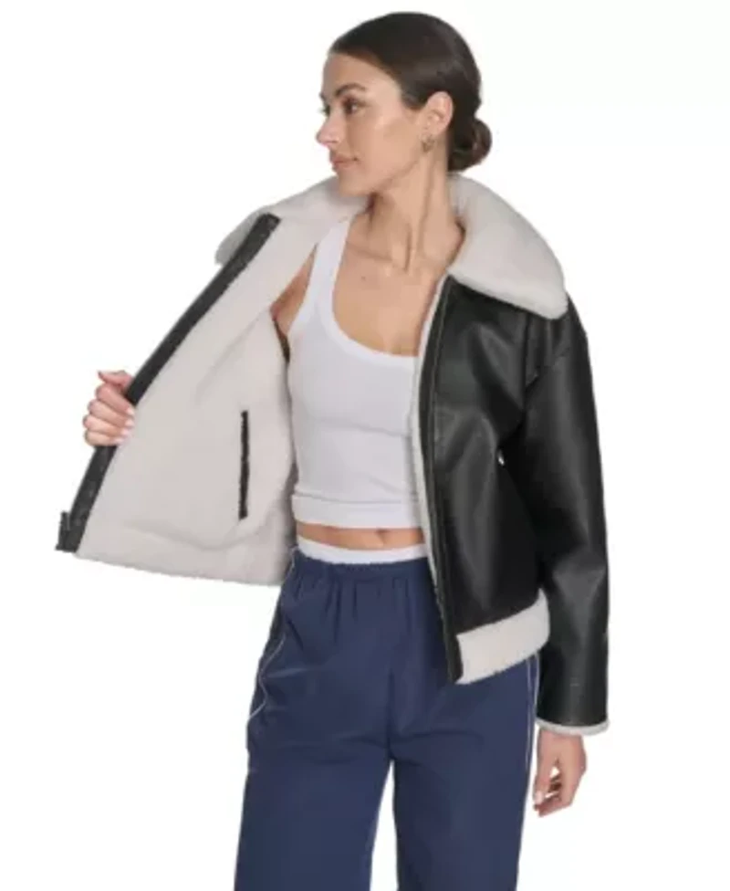 Reversible Relaxed Fit Aviator Jacket