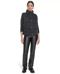 Denim Western Puffer Vest