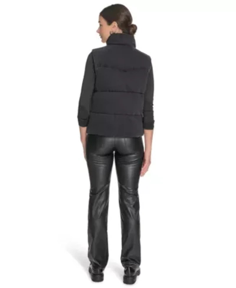 Denim Western Puffer Vest