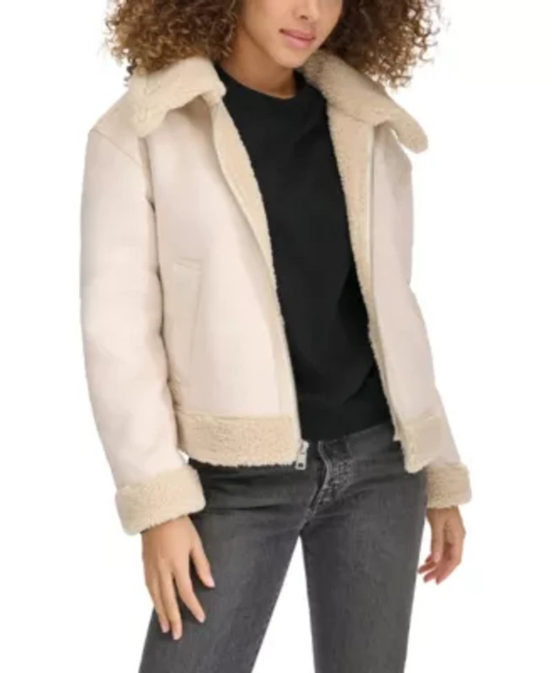 Faux Shearling Aviator
