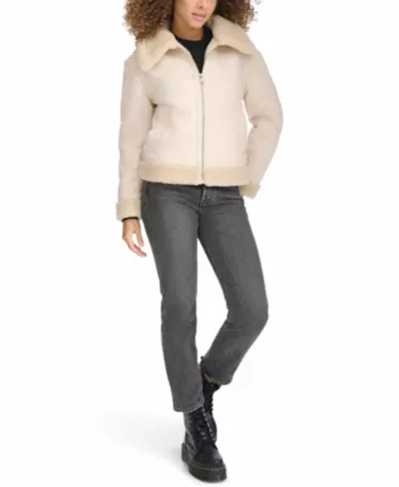 Faux Shearling Aviator