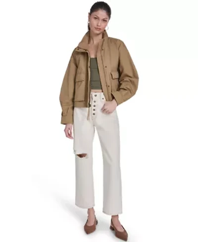 Cropped Cotton Surplus Jacket
