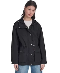 Cinch Waist Hooded Rain Anorak