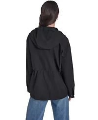 Cinch Waist Hooded Rain Anorak