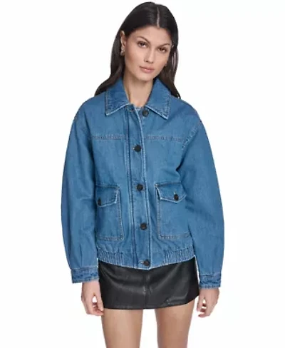 Relaxed Fit Cotton Bomber Jacket