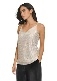 Women's Sequin Strappy Cami