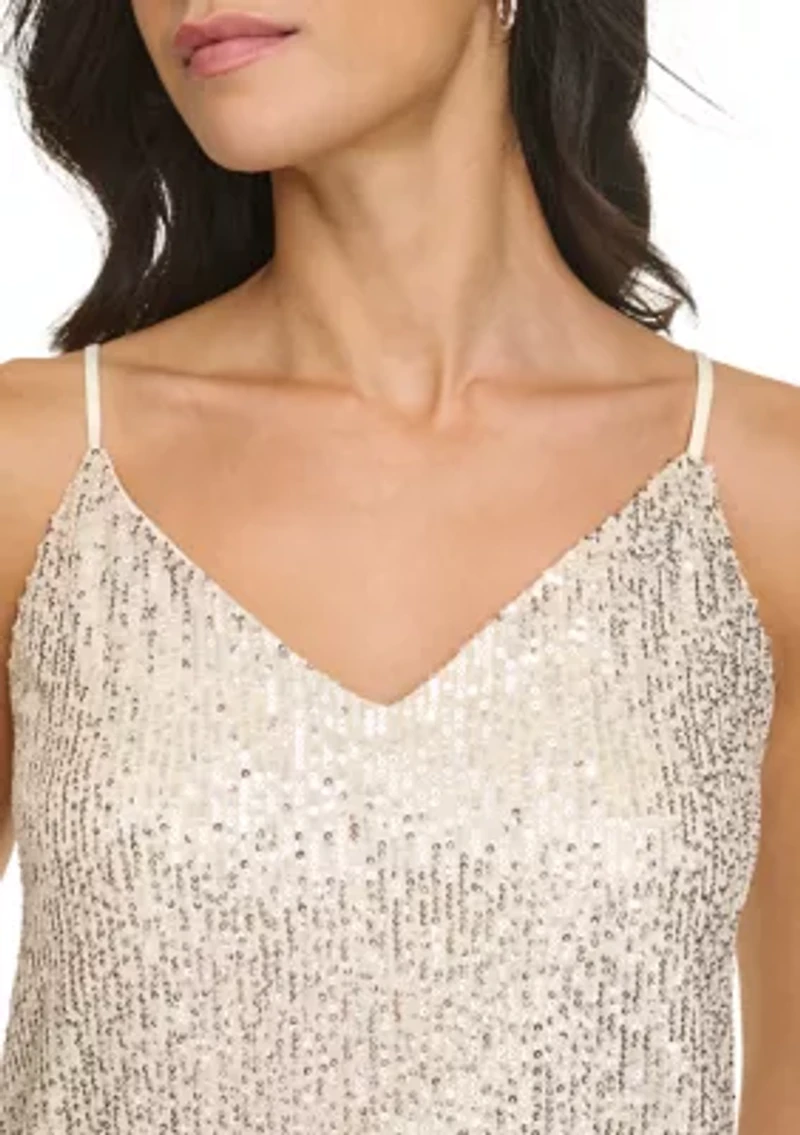 Women's Sequin Strappy Cami