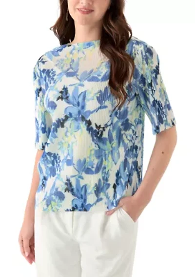 Women's Printed Mesh Top