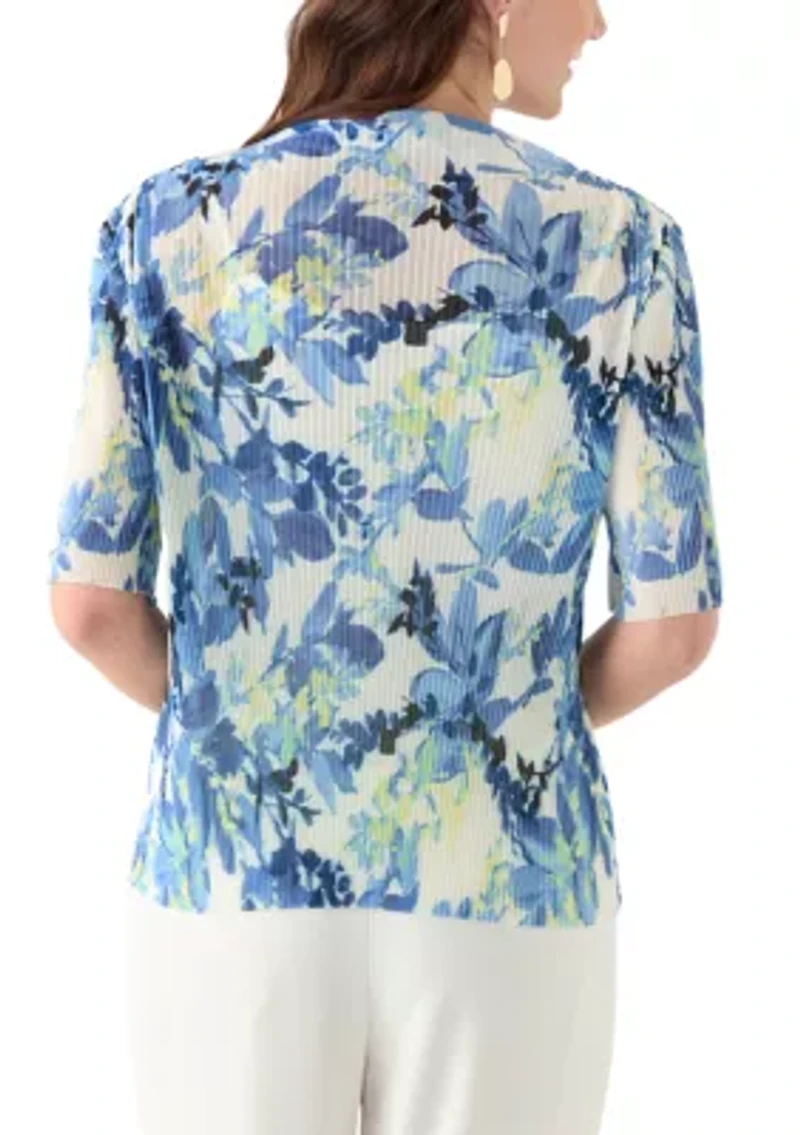 Women's Printed Mesh Top