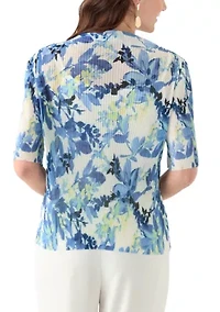 Women's Printed Mesh Top
