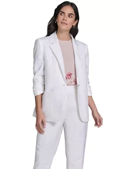 Women's Linen One Button Jacket