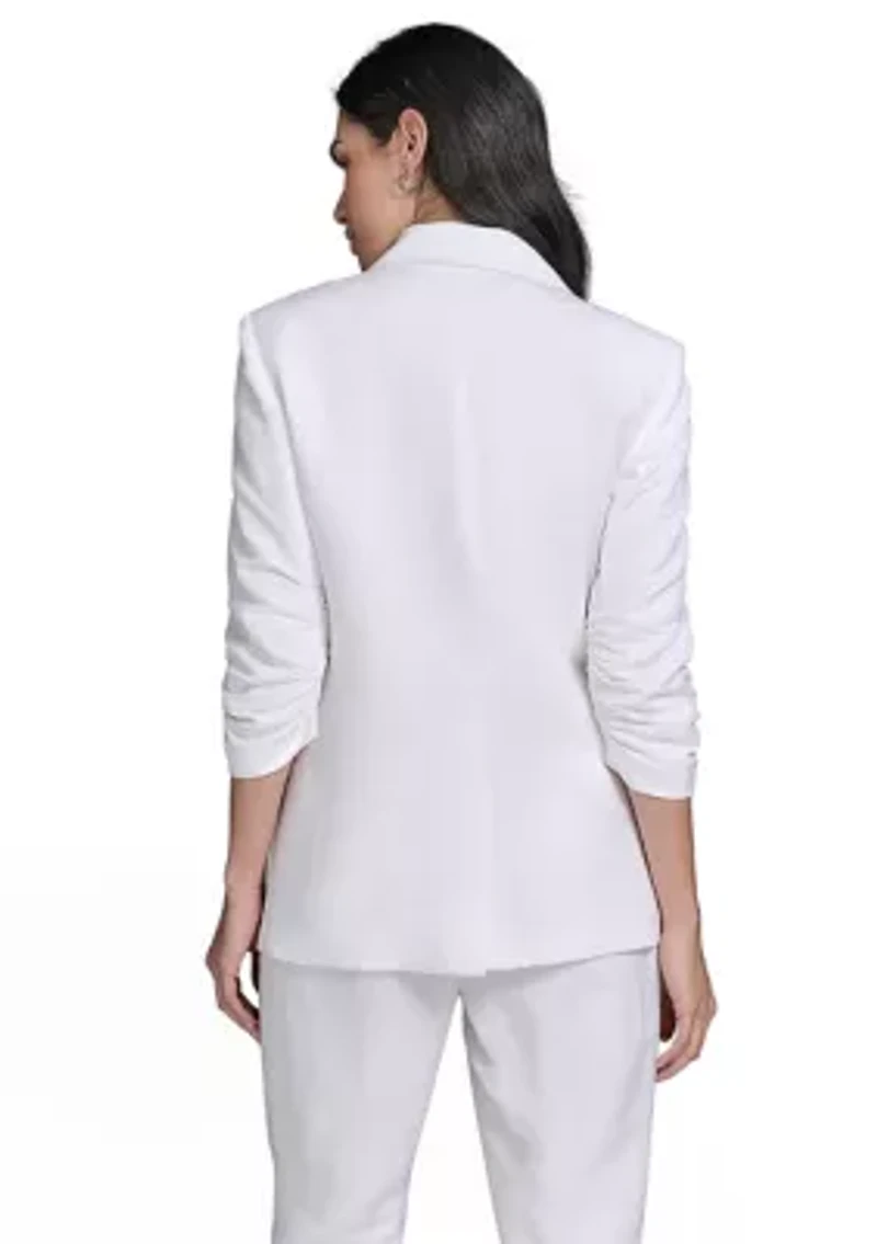 Women's Linen One Button Jacket