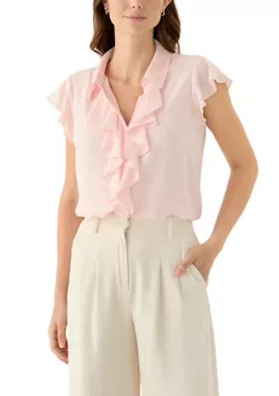 Women's Ruffle Front Blouse