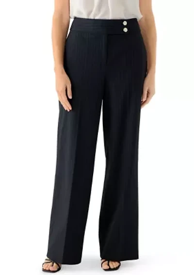 Women's Wide Leg Pinstripe Pants