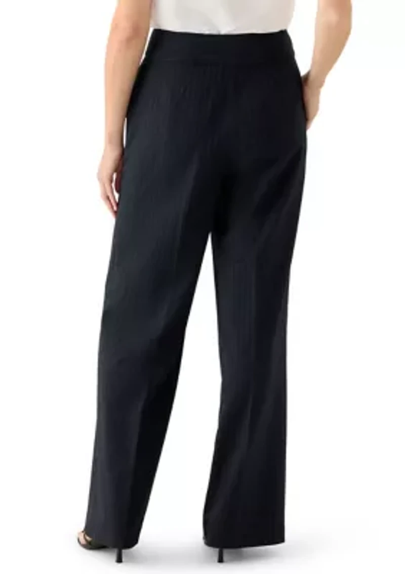 Women's Wide Leg Pinstripe Pants