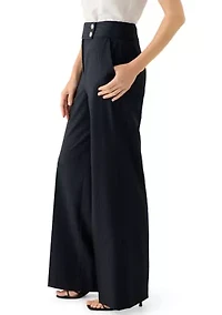 Women's Wide Leg Pinstripe Pants