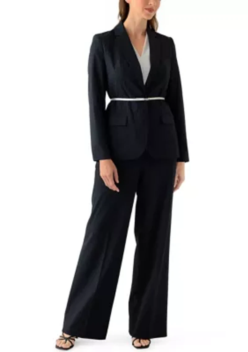 Women's Wide Leg Pinstripe Pants
