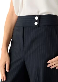 Women's Wide Leg Pinstripe Pants