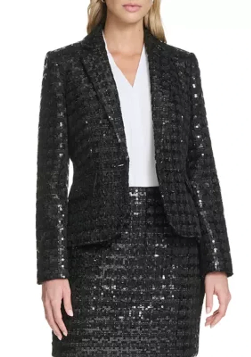 Women's Novelty Shine One-Button Jacket