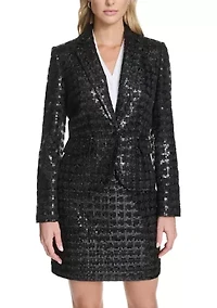 Women's Novelty Shine One-Button Jacket