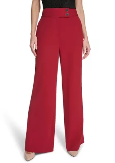 Women's Scuba Crepe Wide Leg Pants
