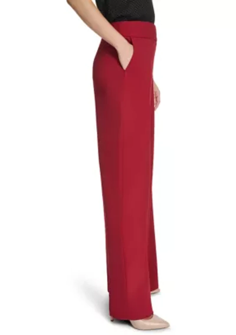 Women's Scuba Crepe Wide Leg Pants