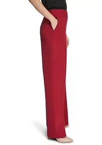 Women's Scuba Crepe Wide Leg Pants