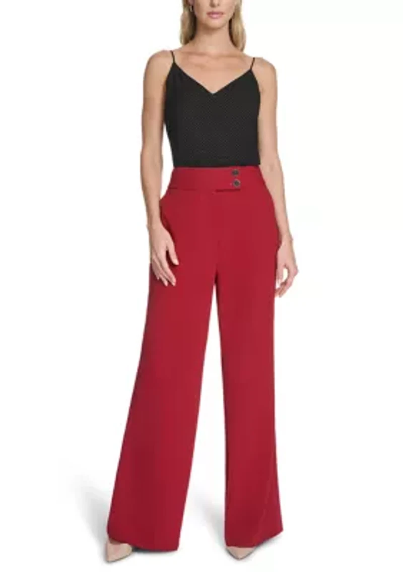 Women's Scuba Crepe Wide Leg Pants